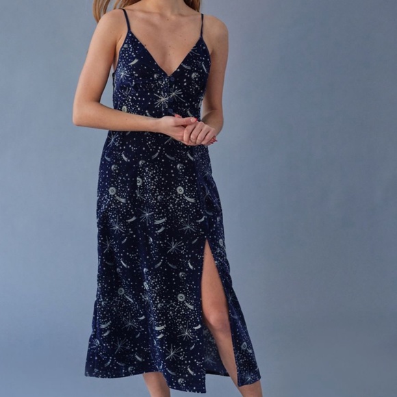 Urban Outfitters Dresses & Skirts - Roof Constellation Moon Star Boho Peasant Hipster Velvet Art Farm Hippie Dress